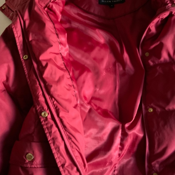 Ellen Tracy Red Down Puffer Jacket Size M - Picture 11 of 11
